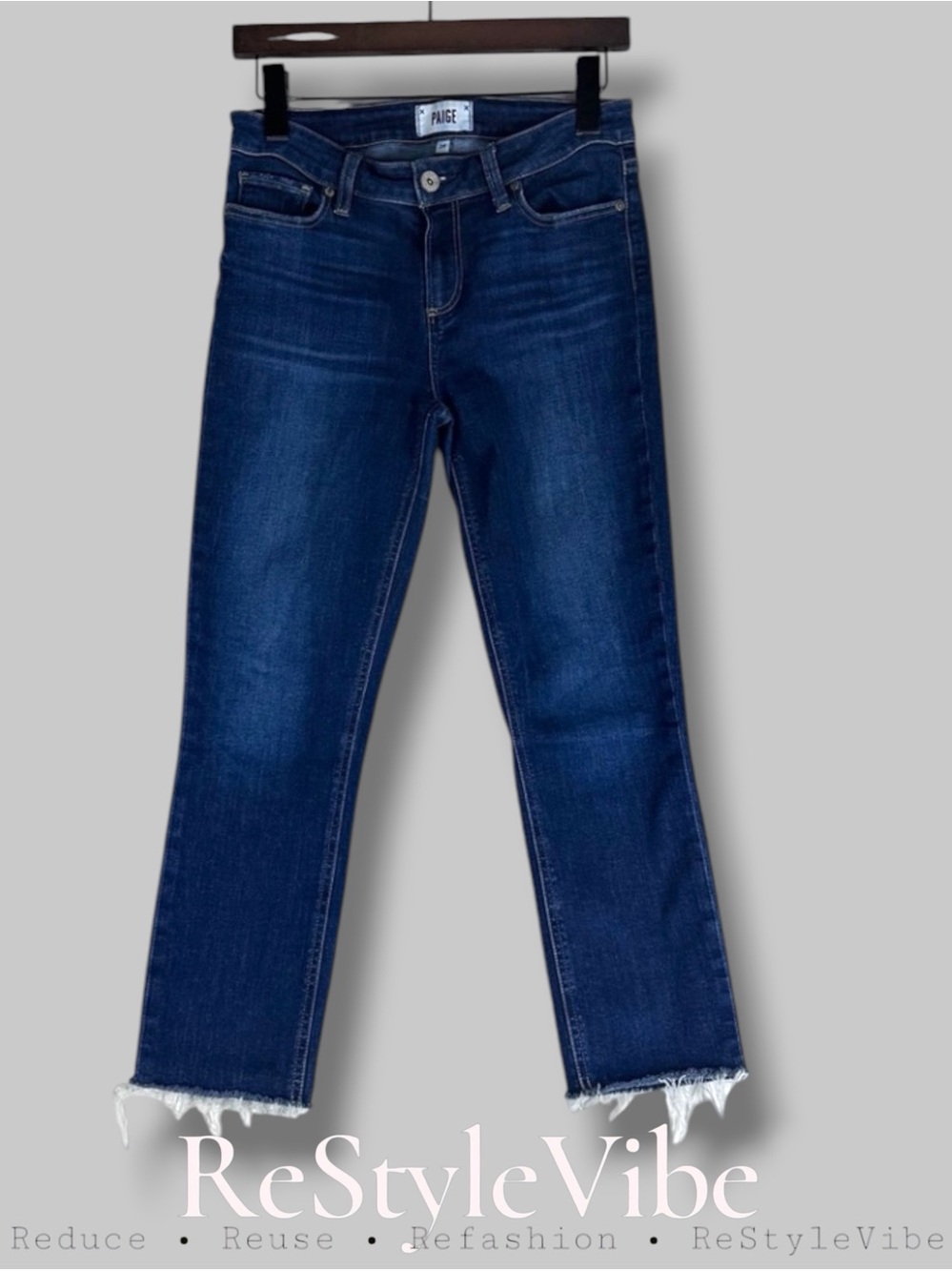 PAIGE Women’s Size 28 Denim Jeans Skyline Skinny Crop Style Ankle Fit Stretch
